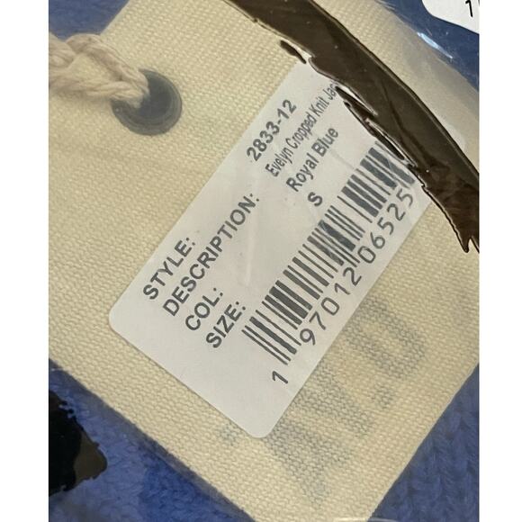 Ser.O.Ya Evelyn Cropped Knit Jacket Royal Blue Size Small NWT - Picture 7 of 9